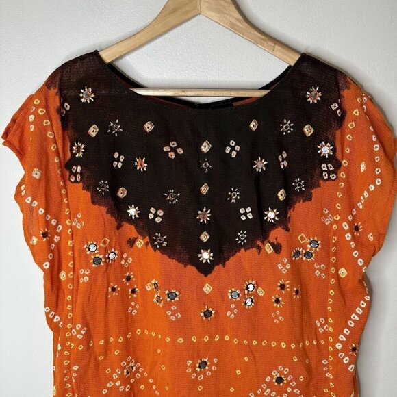 Orange and Brown Women's Top - Picture 3 of 15